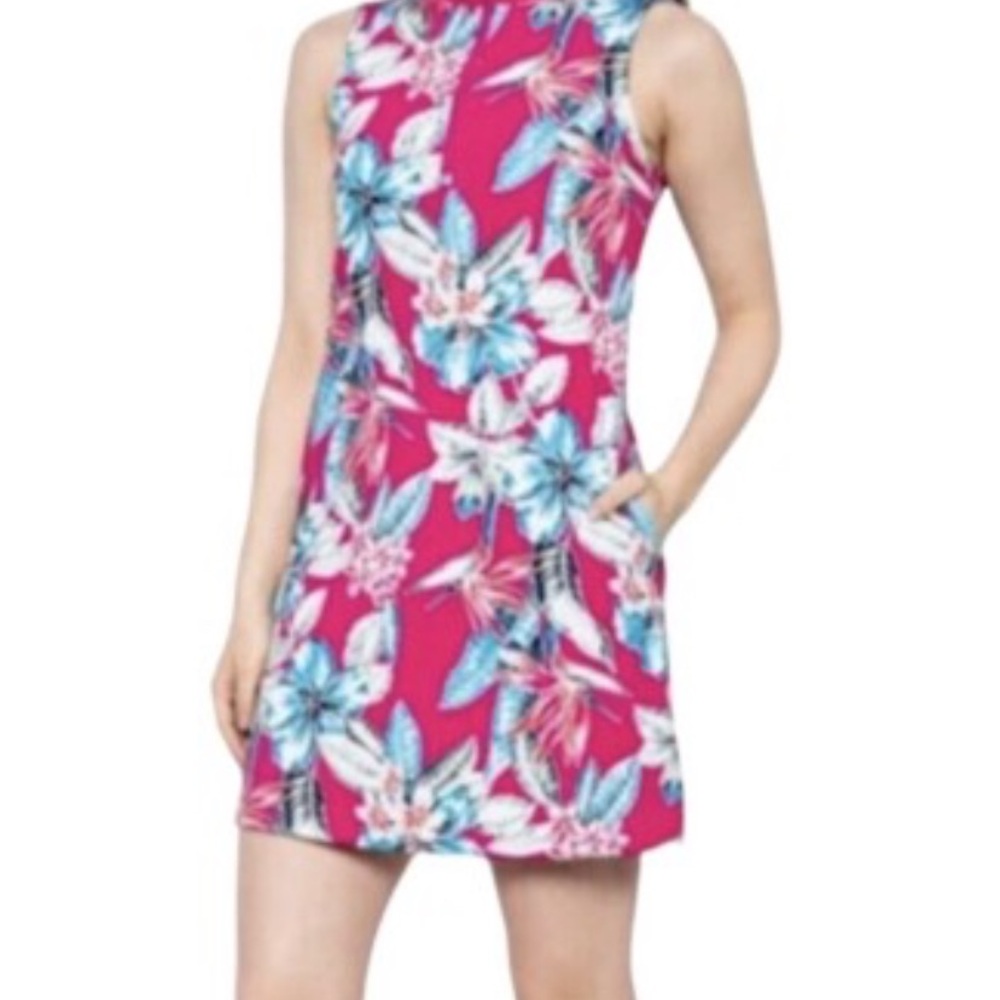 Tommy Bahama Sz M Pink and Blue Floral Women’s Mini Dress